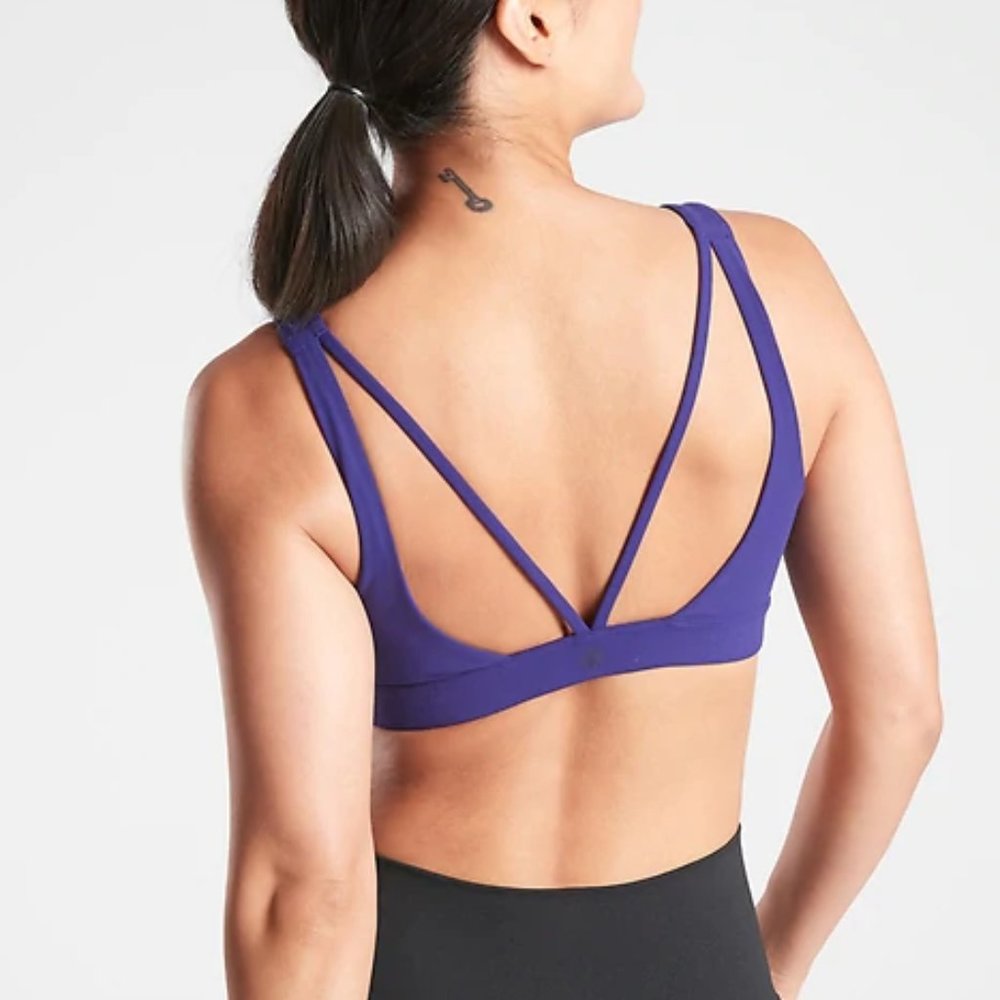 NWT Athleta Dark Blue Exhale Sports Bra